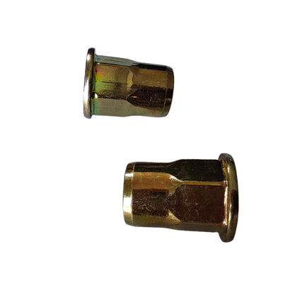 Imperial Heavy-Duty Yellow Zinc-Plated Carbon Steel Semi-Hex Open Rivet Nut para Automóveis