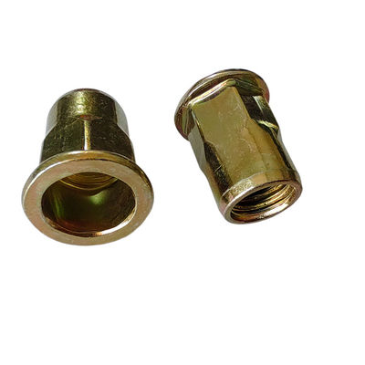 Indústria Pesada Semi-hex Amarelo Cinturado de aço carbono cabeça plana de rivet aberto