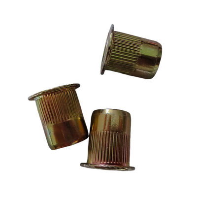 Amarela revestida de zinco aço carbono cabeça plana rosca de rivet para eletrodomésticos durável