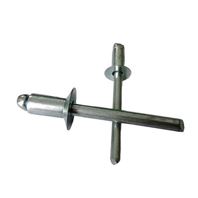 Alta resistência 4,8 mm Rivetes abertos com cabeça de ferro contra-encosto em acabamento brilhante