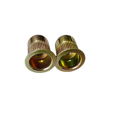 Nozes de rivet aberto de aço carbono revestido com zinco amarelo pesado para automóveis M4-M5-M6-M8-M10