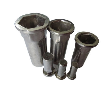 Aço inoxidável de cabeça plana semihex, de extremo fechado, para automóveis
