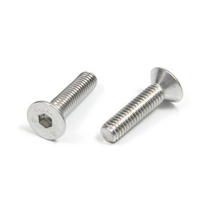 Grau de resistência A-nível de aço inoxidável personalizado ISO Standard Hex Socket Countersunk Head Screws limpo durável