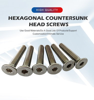 Padrão de aço inoxidável DIN7991 cabeça plana Hexagon Socket Bolto Countersunk Allen Bolto parafuso