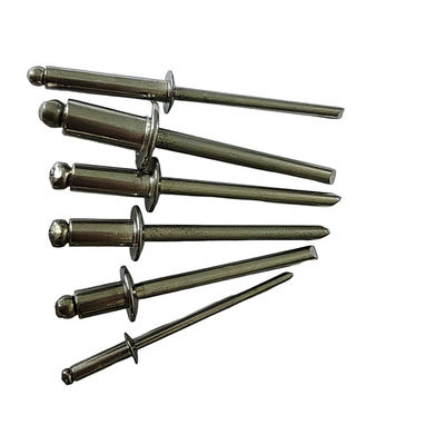 Aço inoxidável 4.0mm Rivetes fechados de ponta aberta cabeça redonda fácil instalação acabamento brilhante