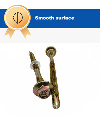 Parafusos de telhado galvanizados para ligação de alta resistência em desempenho métrico