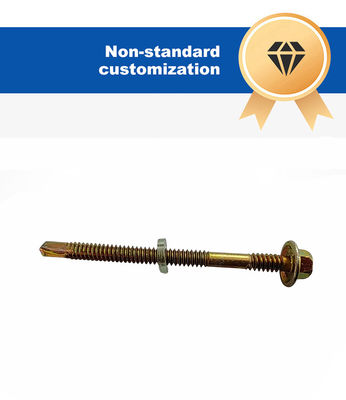 Parafusos de telhado galvanizados para ligação de alta resistência em desempenho métrico