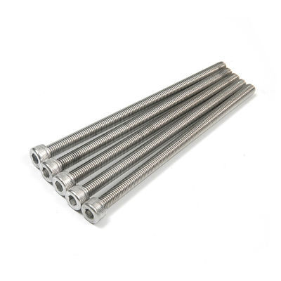 Aço inoxidável 304 316 cabeça de panela hex soquete cabeça de tampa máquina parafuso fio completo meio fio