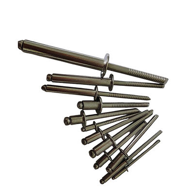 12 mm Rivetes abertos e cegos Cabeça redonda de aço inoxidável Branco Rivetes padrão Alta resistência