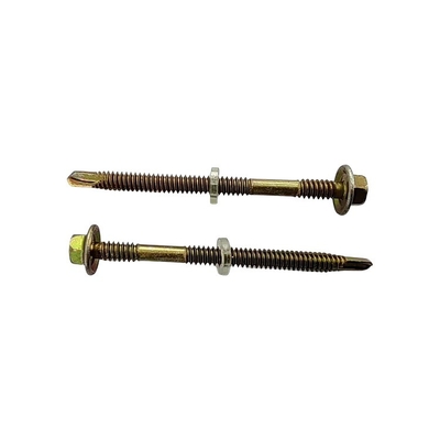 GB Pan Head 2024 Ferramentas de fixação hexadecimal parafusos com lavadora de borracha Galvanizado amarelo pregos de telhado