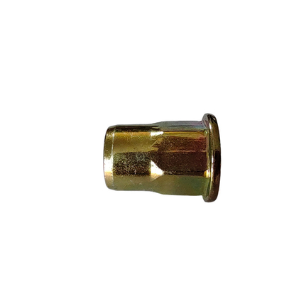 Nozes de rivet aberto semihex em aço carbono revestido de zinco amarelo para sistema de medição métrico