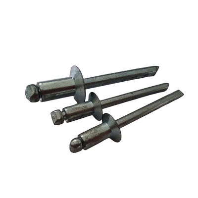 Alta resistência 12mm Open End Blind Rivets Ferro Countersunk Head Natureza no padrão DIN