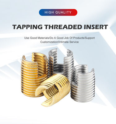Metric e AISI aço inoxidável Slotted Self Tapping Thread Insert 3mm-3000mm comprimento