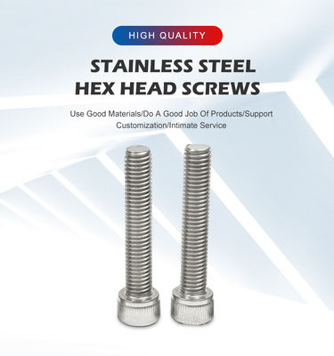 Cabeça de panela de acabamento simples M8X60 304 316 Hex Socket Head Screw Din912 8.8 Grade Head Bolt