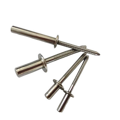 Cabeça redonda de aço inoxidável resistente ao tempo, revestimento fechado, extremo selado 3,2 mm/4,0 mm/4,8 mm/6,4 mm de diâmetro