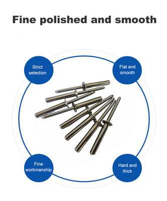 Construção 6-25mm comprimento de aço inoxidável contra-encosto rivet cego com acabamento brilhante