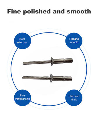 Copo de aço inoxidável Mono-bolt Rivets para 4,8 6,4 9,8 mm Dia Entrega dentro de 30 dias