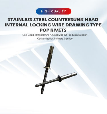 Melhor Vendedor Rivets Cegos Aço CounterSunk Head Interlock Rivet com acabamento brilhante