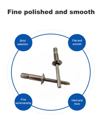 DIN Tipo de bloqueio padrão Rivets Cegos para OEM ODM Cabeça Redonda Semi-tubular Rivet de aço