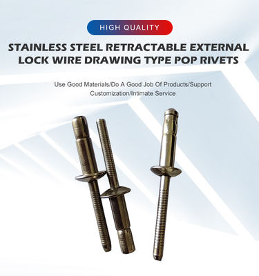 Rivet Cego Cabeça Redonda Rivet Semi-tubular com resistência à tração de aço inoxidável 304