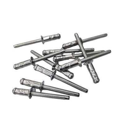 Rebites estruturais de aço inoxidável cabeça de cúpula de rebites cega cabeça plana com acabamento não revestido