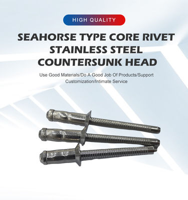 Rebites estruturais de aço inoxidável cabeça de cúpula de rebites cega cabeça plana com acabamento não revestido