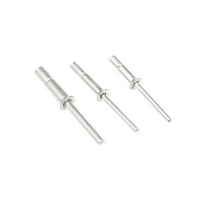 Rebites de aço inoxidável tipo copo prateado cego M4.8-M6.4 na melhor das hipóteses com cabeça redonda aberta