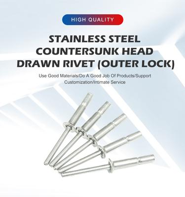 2024 Rivets Custom Alumínio 304 aço inoxidável Countersunk Head Cup Tipo Rivet Cego