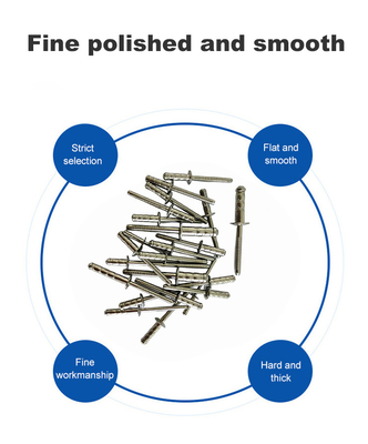 GB padrão aço inoxidável tipo aberto rivet cego 3.2 mm 4.0 mm 4.8 mm 6.4 mm cabeça redonda
