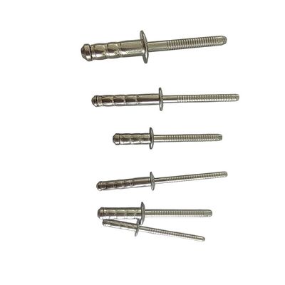 Cabeça de cogumelo de aço inoxidável Multi-grip Blind Rivet Single 4mm para veículos aéreos