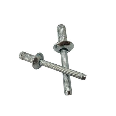 Rivet Cego de Aço de Carbono com acabamento brilhante e cabeça contra-enchida
