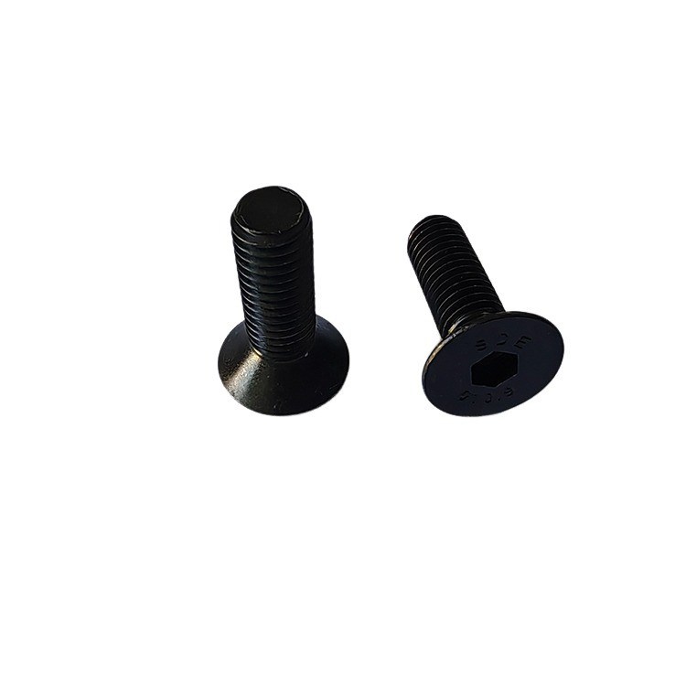 Precision Flat Head Socket Cap Screw Blackened Alloy Steel Full Thread DIN Standard (em inglês)
