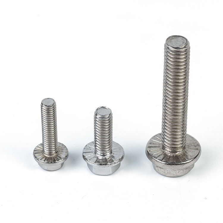 GB padrão 304 para parafusos de flange de aço inoxidável M4 M5 M6 M8 M10 M12 parafusos galvanizados hexagonais