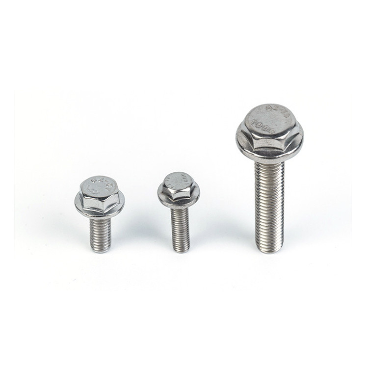 Customizado 304 316 A2 A4 Hex Flange Titânio Machine Thread Bolto para aço inoxidável