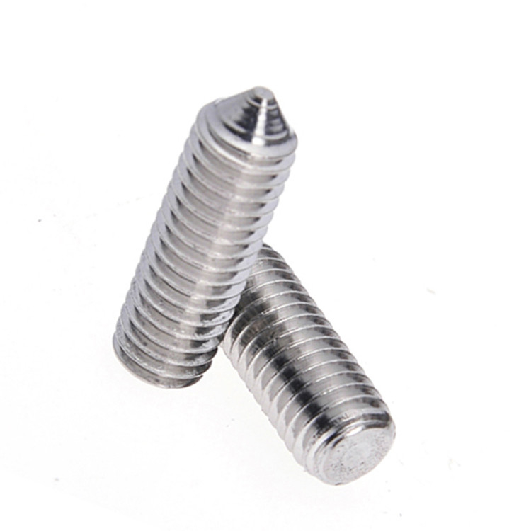 Parafusos de aço inoxidável com cone hexagonal com ranhuras M3 M4 M5 M6 para tipo de fio completo