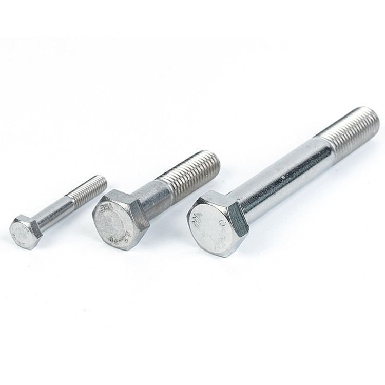 DIN931 de aço inoxidável de grau 5.8 M6 * 25mm parafuso hexadecimal com acabamento galvanizado