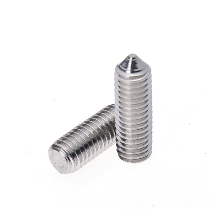 Fortaleza Hexagon Socket Set parafusos com ponto cônico em aço inoxidável para máquinas