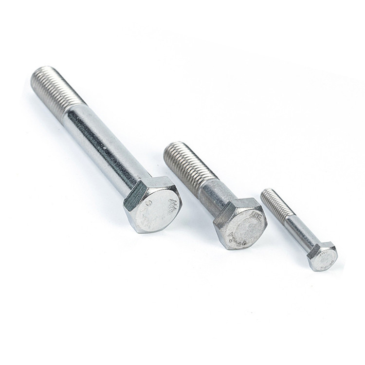 DIN931 Ferro inoxidável 304 316 Ferramentas de cabeça hexagonal de meio fio para indústria automotiva