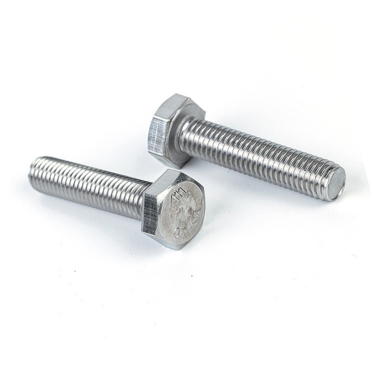 Bolto e porca de cabeça hexagonal de aço inoxidável de titânio para distribuição personalizada