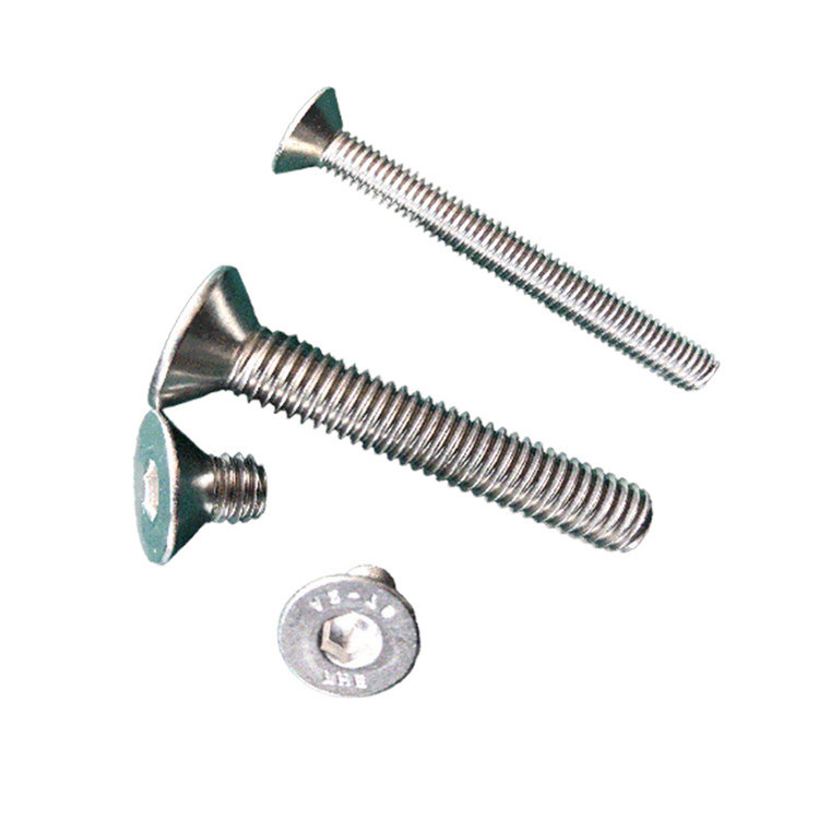 Cabeça de panela DIN7991 SS304 A2-70 Full Thread Countersunk Socket Head Screws para todos os tamanhos