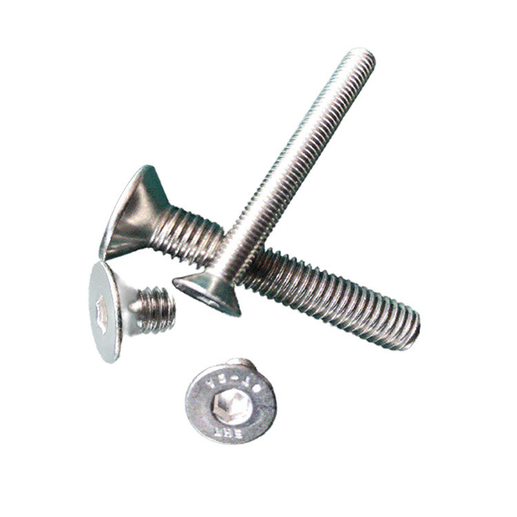 Finalização simples Força de nível A Custom A2 de aço inoxidável Flush Mount cabeça cilíndrica Hex Socket máquina parafuso