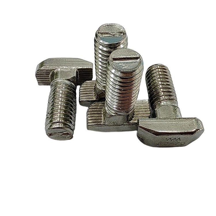 Finitura simples em T Slot Bolto parafusos de porca M5 M6 M8 M10 T Aço carbono Aço inoxidável