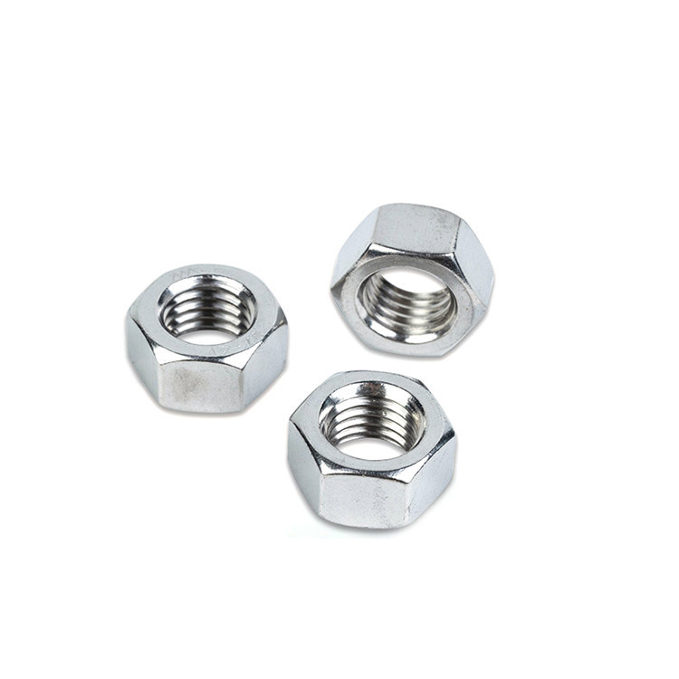 Nozes de aço inoxidável revestidas com zinco de alta resistência para parafusos e parafusos personalizados a granel