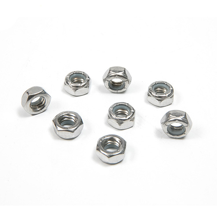 Indústria de petróleo e gás aço inoxidável Nylon Insert Lock Nut com acabamento 304 resistente ao calor