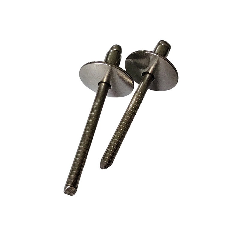 Torneio CNC equipado com rivetes de ferro de tipo aberto e fechado cabeça redonda de borda grande para montagem rápida