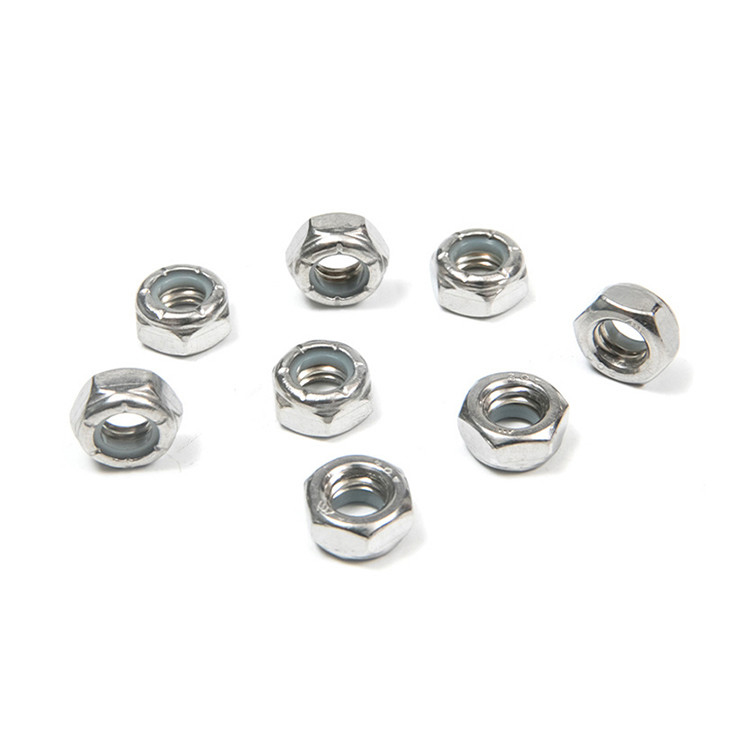 UNC aço inoxidável fino fio Hex Nylon Insert Lock Nut 100% controle e acessível