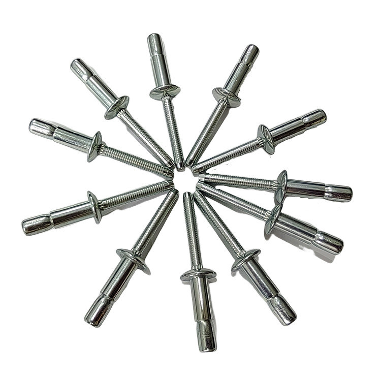 Rebites de cabeça redonda de aço carbono com rebites cegos de alta resistência no Alibaba