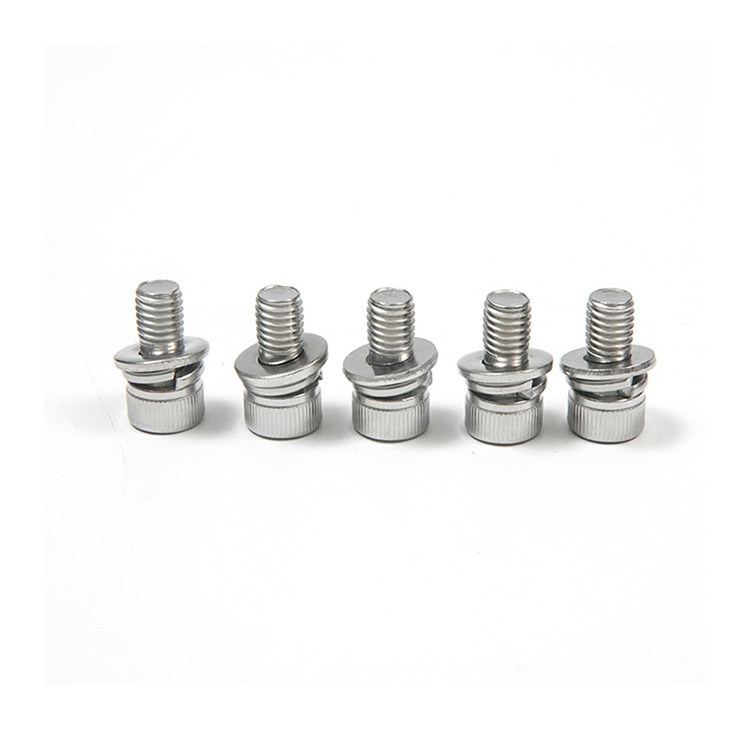 100% inspecionado M5 M6 M8 Ferro inoxidável Allen cabeça de parafuso de tampa montado com máquina de lavar roupa