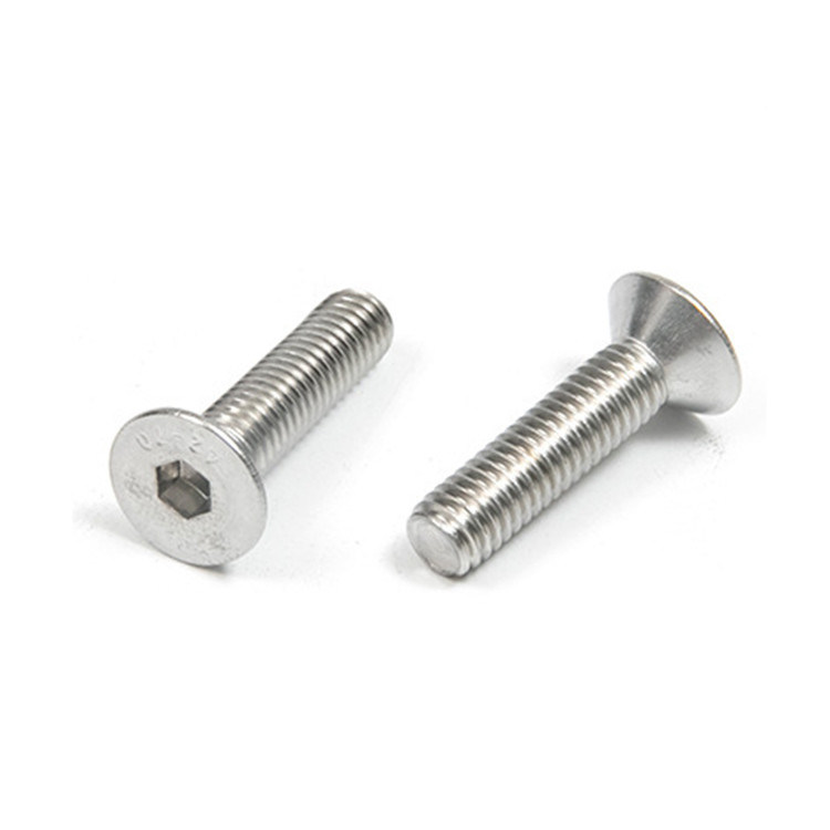 Grau de resistência A-nível de aço inoxidável personalizado ISO Standard Hex Socket Countersunk Head Screws limpo durável
