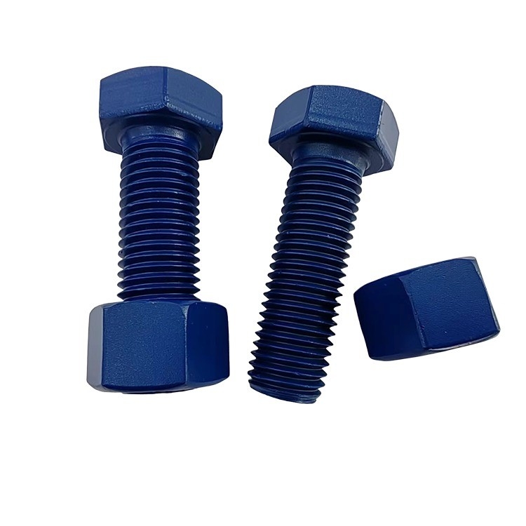 Aço inoxidável longo de ponta dupla com rosca de estribo PTFE Finish Hex Nut Set 10mm-1000mm